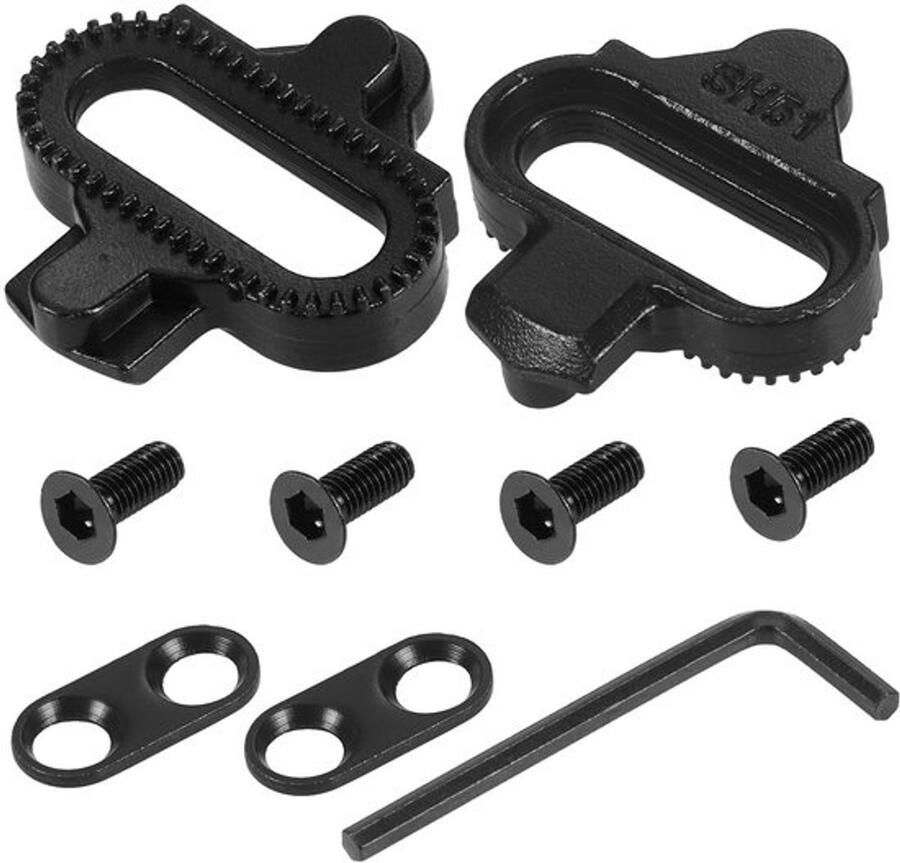 Schoenplaten Hoogwaardig Roestvrij Staal SPD Cleats Fietsschoen Kit Compatibel met Shimano Duurzaam Eenvoudige Installatie