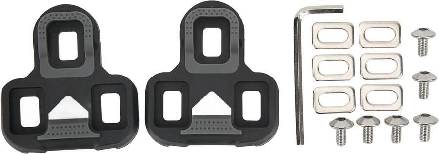 Schoenplaten Vergrendelingsplaatspalk Nylon Materiaal met Hoge Hardheid voor Wielrennen Zwart 2 Slotplatenset