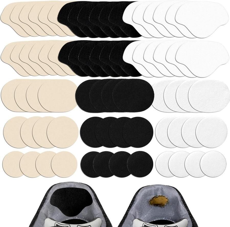 Schoenreparatie Patches 36 Paar Zelfklevende Hielreparatie Patches in 3 Kleuren voor Sneakers en Schoenen Ideaal voor Slechte Hiel en Gaten