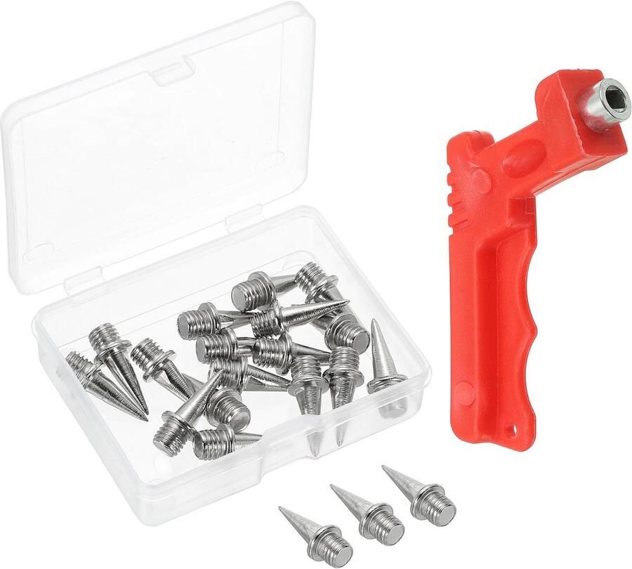 Schoenspikes Vervangende nagels Sport prestaties Stalen lange spikes 16 stuks Zilver