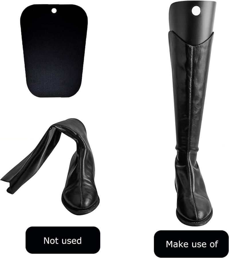Schoenversterker voor en Bootvormer voor het Behouden van de Vorm en Zorg voor Laarzen Ideaal voor Hoge Laarzen en Schoenen Zwart X-Large
