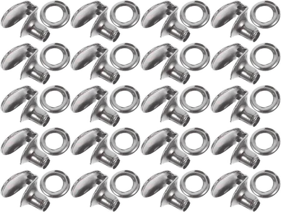 Schoenveter Haken Laars Gespen DIY Reparatie Messing Materiaal 20 Stuks Donkergrijs