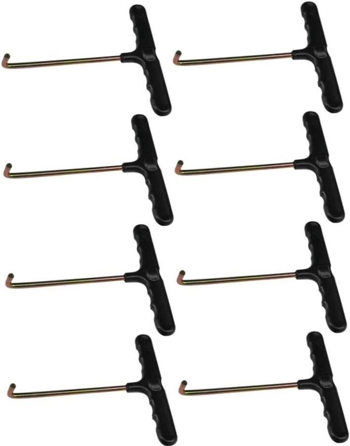 Schoenveter Spanners Veters Gereedschap Veters Snel Aantrekken Robuuste Metalen Haak 8 Stuks Zwart