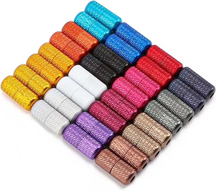 Schoenvetergesp set Vetersluiting decoratie Schoenen personaliseren Zonder strikken 20 stuks Multicolor