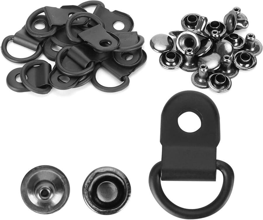 Schoenveterhaken Metaal Oogjes Laarzen Repareren Messing Materiaal 100 Sets Mat Zwart