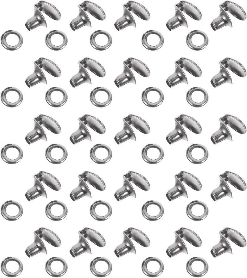 Schoenveterhaken Set Laars Gespen Schoen Reparatie Robuuste Messing Constructie 30 Stuks Donkergrijs