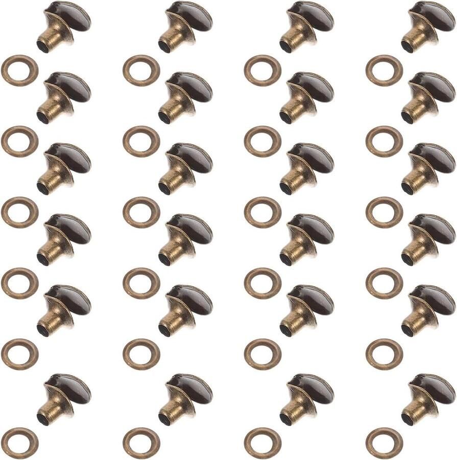 Schoenveterhaken Set Laars Haken Schoenen Repareren Stevige Messing Constructie 30 Stuks Koffie