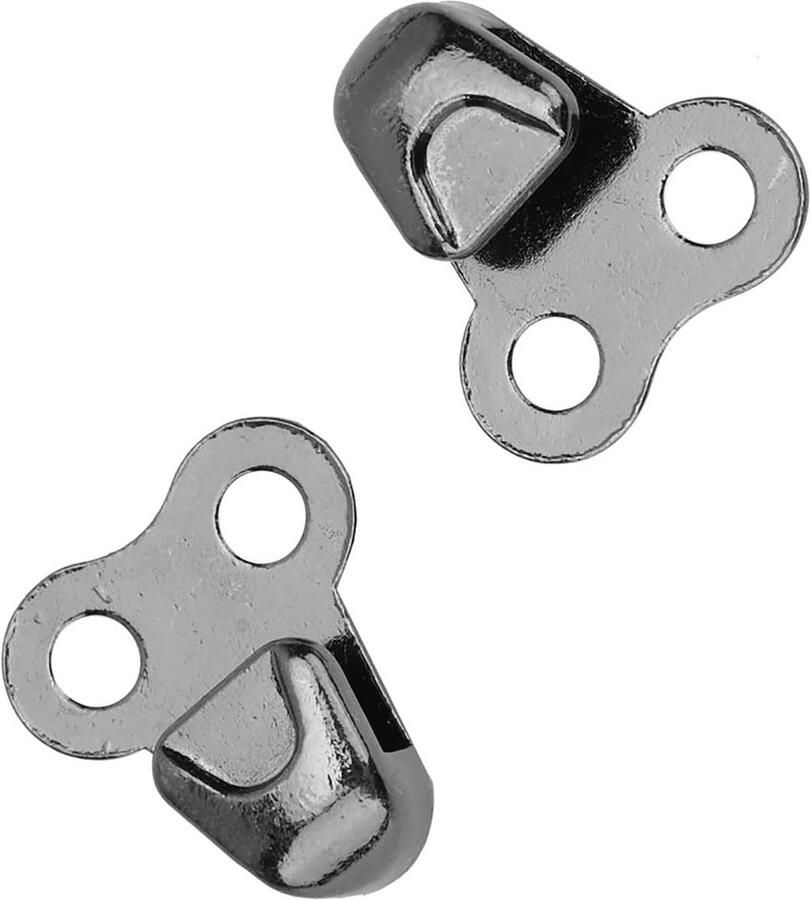 Schoenveterhaken Sets Veterbeslag Gespen Schoenen Repareren Duurzaam Legering Materiaal 8x6x3mm Zilver Zwart