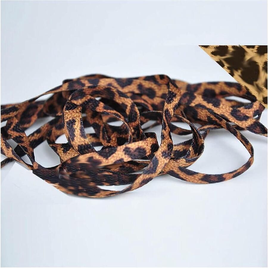 Schoenveters Luipaardprint Platte Veters Mode Schoenen Personaliseren Duurzaam Materiaal Luipaardprint