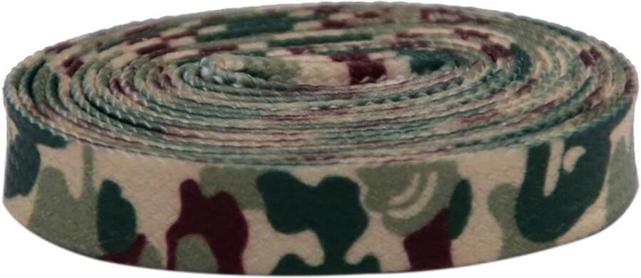 Schoenveters Platte Schoen Accessoires Schoenen Opknappen Militaire Camouflage Groen Blauw Rood
