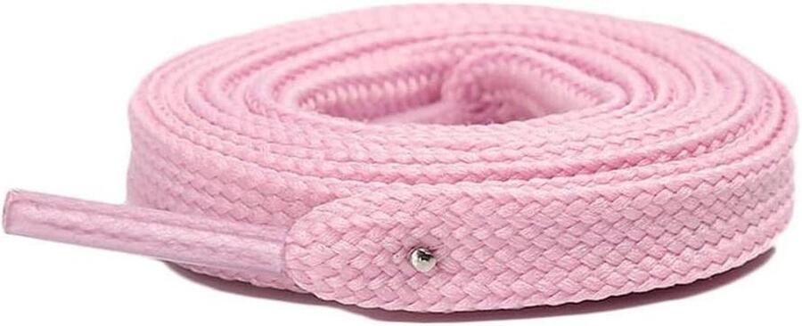 Schoenveters Platte Veters Schoenen Opknappen Dubbel Laags Geweven Roze