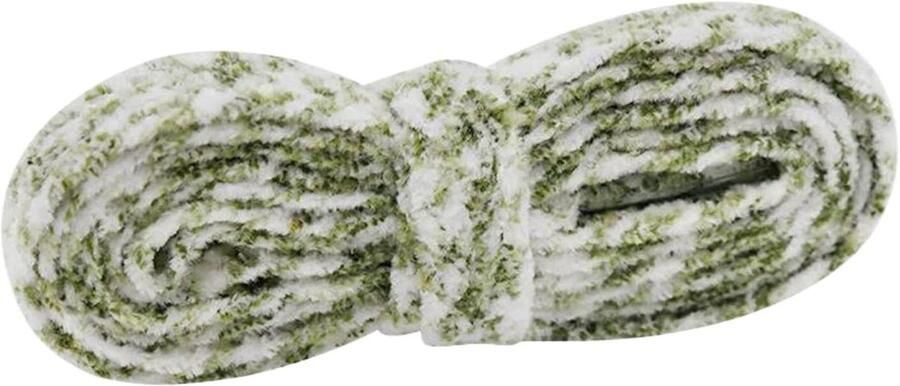 Pluche Veters Kleurrijke Schoenveters Schoenen Personaliseren Zachte Stoffen Kwaliteit Groen Wit