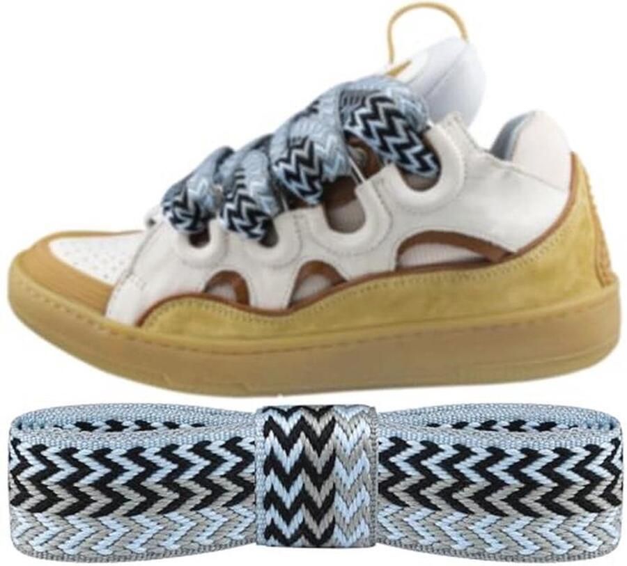 Schoenveters voor Curb Sneakers Breed Vervangende Platte Veters met Franjes