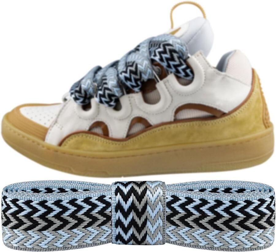 Schoenveters voor Curb Sneakers Breed Vervangende Platte Veters met Franjes