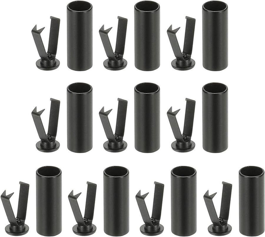 Schoenvetertips Veterkoppen Kleding Repareren Duurzame Metaallegering 10 Stuks Zwart
