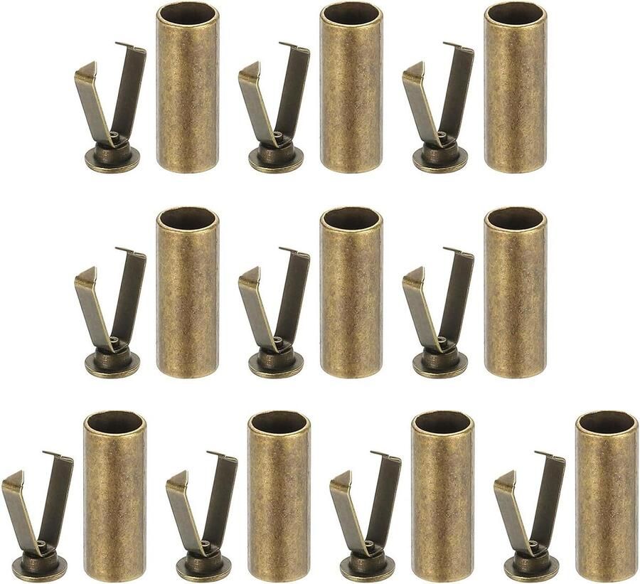 Schoenvetertips Veterkoppen Schoenen Repareren Duurzaam Metaal 20x7 mm Brons