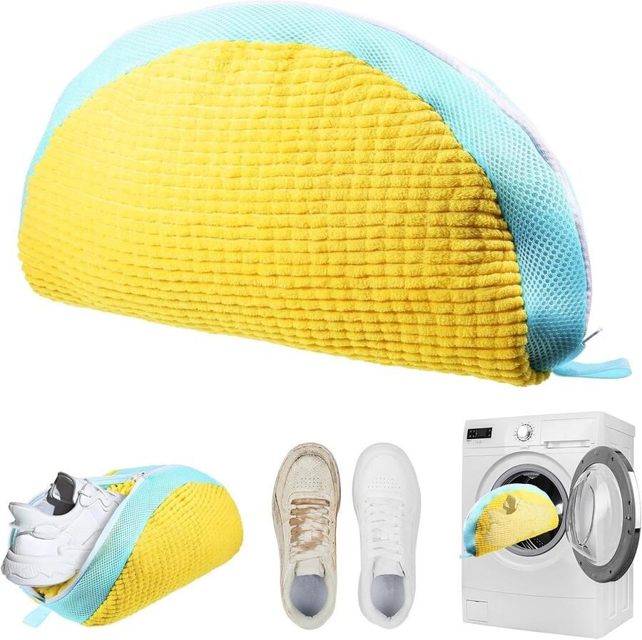 Schoenwaszak voor de wasmachine Ideaal voor sneakers sportschoenen en laarzen Geel en duurzaam