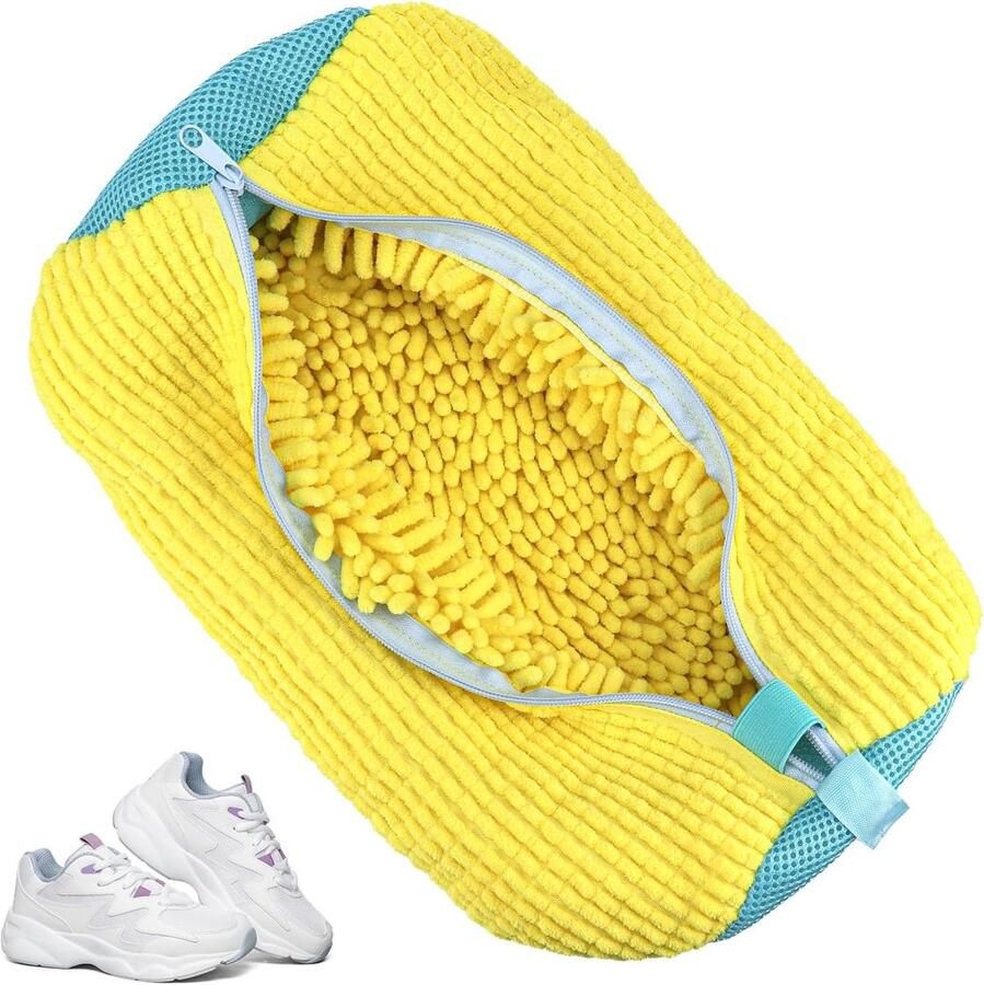 Schoenwaszak voor sneakers en schoenen herbruikbare waszak voor de wasmachine met rits en 360° reiniging