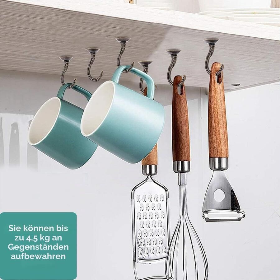 Schroefhaken wandhaken voor plafonds geschikt voor binnen en buiten kleding verlichting kleine hangers enz. (10 stuks brons)