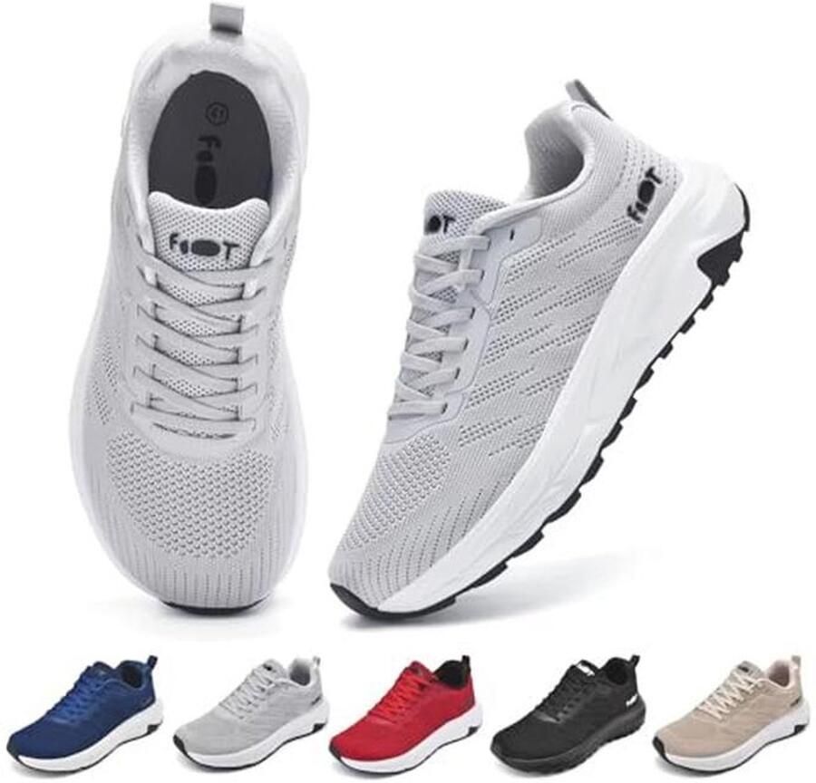 Schuvox Unisex Running Shoes with Wide Toe Amortous Sole Breathable and Light 37-47