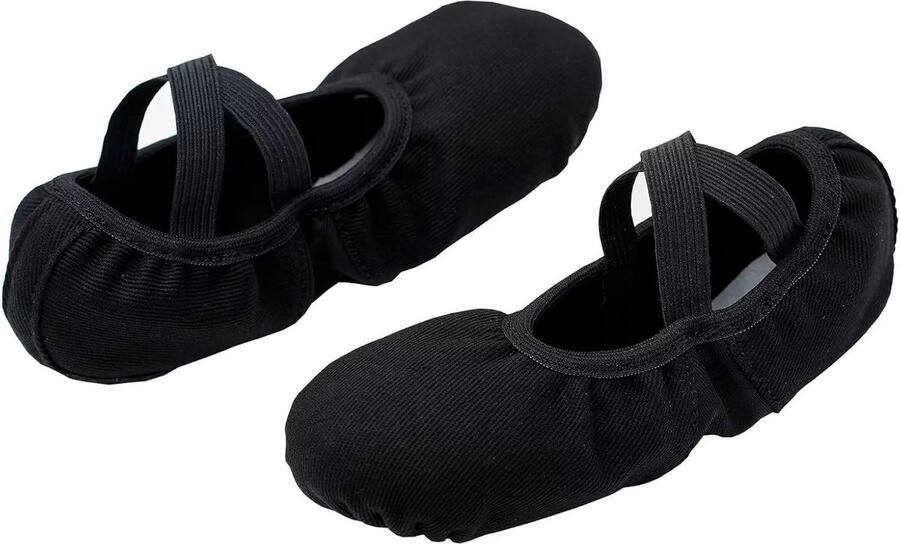 S.Citroen roze balletschoenen voor meisjes en dames Zwart