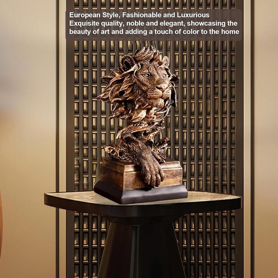 Sculptuur X Hars Levendig Levensecht Artistiek Decoratief Leeuwenstandbeeld Voor Woonkamer Studeer Hal