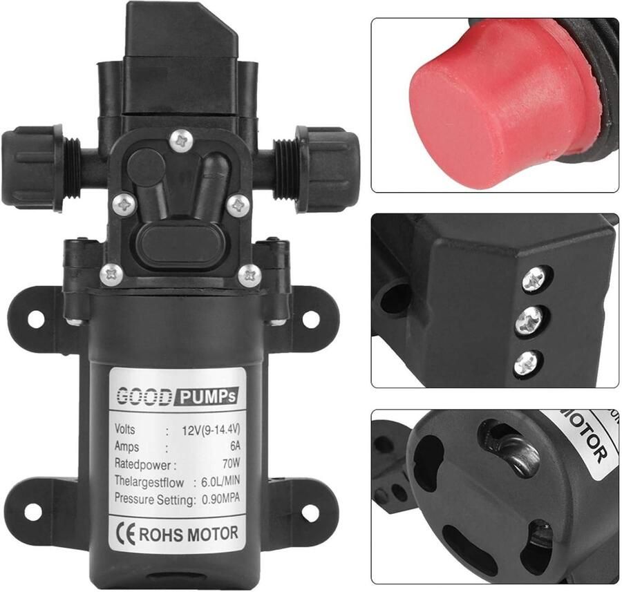 Self Priming Water Pump High Pressure Diaphragm Pump D V 70W Self Priming Electric Sprayer Pump 6L Min ShopVlot - Foto 2