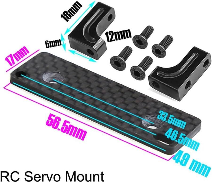 Servo Mount Aluminium Servo Vaste Beugel voor 1 10 Schaal Axiale Wraith Capra 90048 RR10 RC Crawler Auto (1 set)