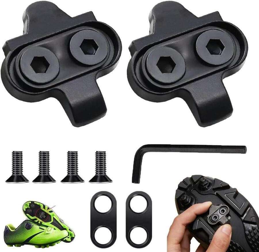 Set Fietsplaatjes Schoenplaatjes voor SPD Pedalen Inclusief Schroeven