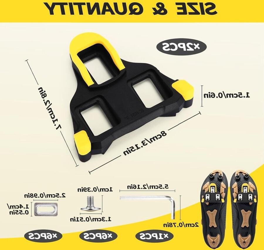 Set van 1 Paar SPD Fietsschoenen Cleats Vervangende Pedalen voor Shi o Inclusief Veiligheidsplaten voor Racefietsen en Competitiegebruik