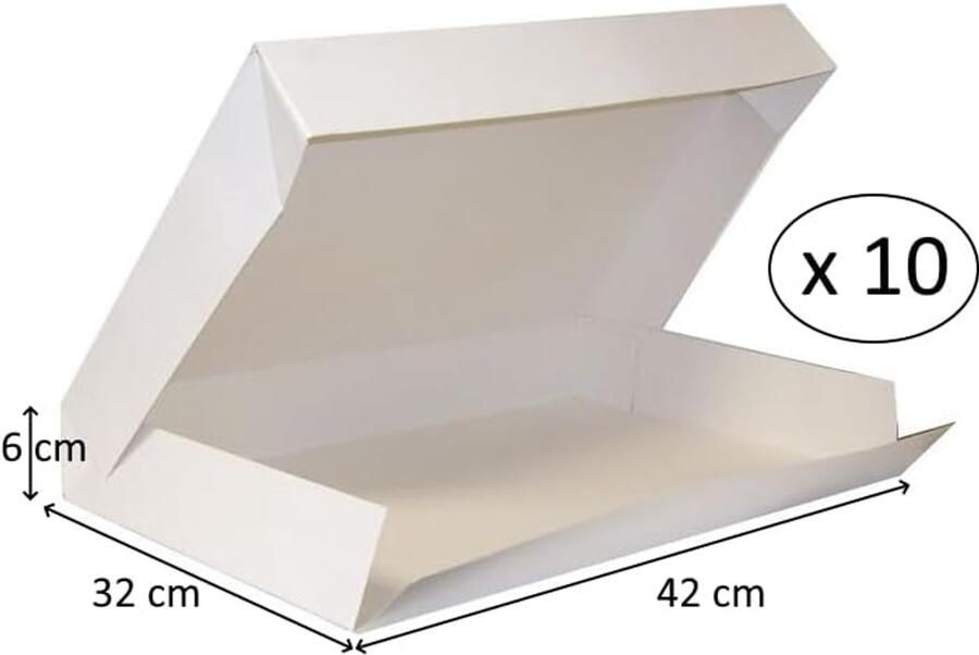 Set van 10 kartonnen bakjes voor cateringplateau Lengte x Breedte: x Hoogte