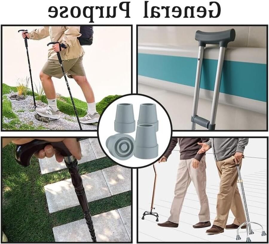 Set van 10 Rubber Buffers voor Wandelschoenen Antislip Rubber Tips voor Stokken Krukken en Stoelen 19mm Geschikt voor Senioren en Actieve Wandelaars