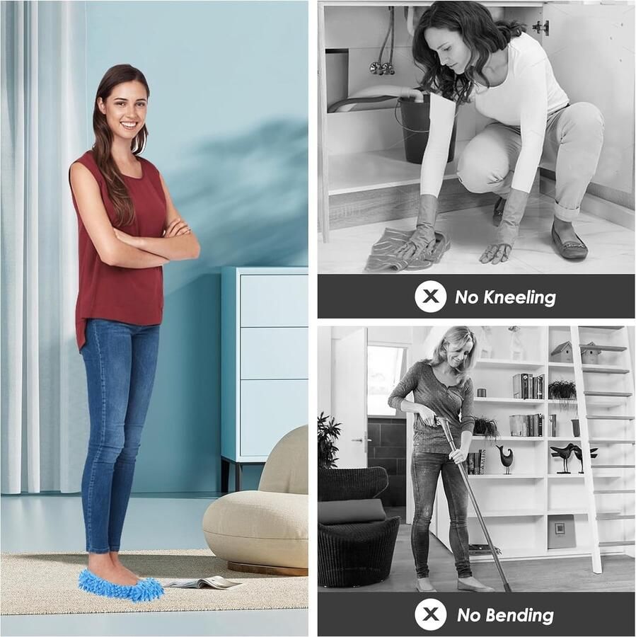 Set van 10 Wasbare Microvezel Schoenen voor Vloerreiniging Herbruikbare Duster Slippers in 5 Kleuren Ideaal voor Stofafname en Schoonmaken