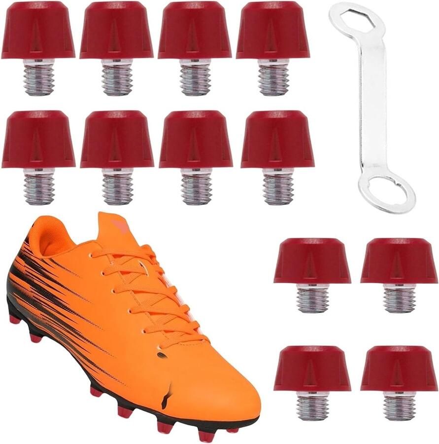 Set van 12 M5 Schroefpennen Schroefdikte 5 mm Universele Voetbalschoen Spikes Stabiele Antislip Voetbalstuds voor Voetbalschoenen Duurzame Schoenstiften voor Sport en Training