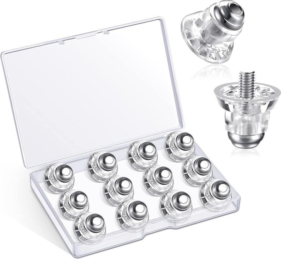 Set van 12 Vervangende Voetbalnails met Metalen Punt Sport Voetbal Studs Veiligheids Metalen Schoenen Aluminium Plasti Maten (Licht)
