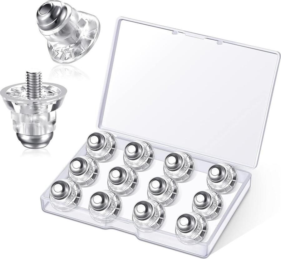 Set van 12 Vervangende Voetbalschoenen Spikes met Metalen Punt Veiligheid Studs voor Sport en Training 2 Maten Beschikbaar