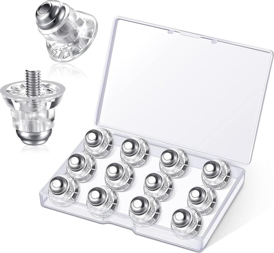 Set van 12 Vervangende Voetbalschoenen Spikes met Metalen Tip Veiligheid Studs voor Sport Aluminium en Plasti Maten (13 mm 16 mm)