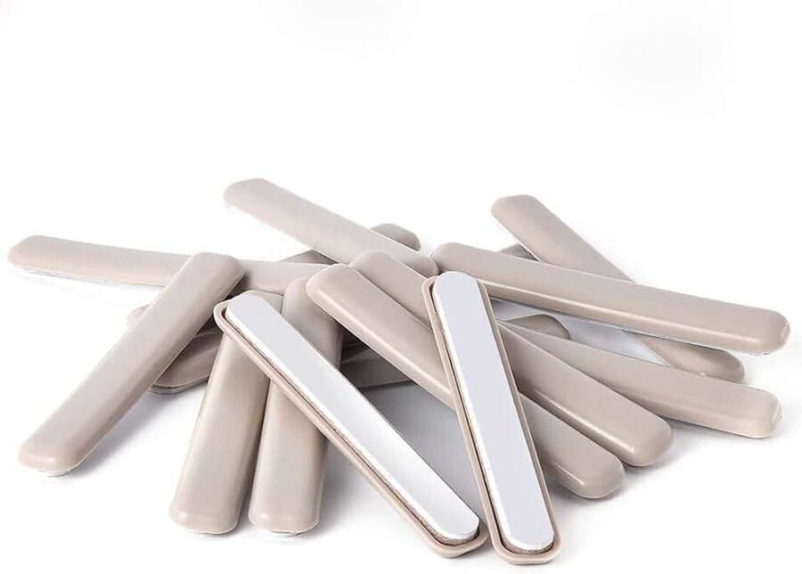 Set van 16 zelfklevende meubelschuifregelaars Strip1 2 x 4 inch meubelschuifregelaars voor tapijt rechthoekige meubelschuifregelaars meubels bewegende pads zware zelfklevende strip