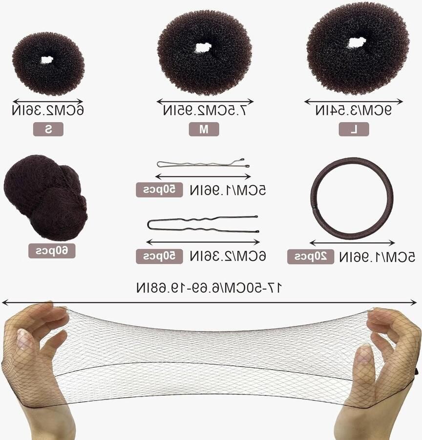 Set van 183 Ballet Haar Buns met Donuts Onzichtbare Bun Nets Bobby Pins en Elastische Haarbanden voor Dansers en Ballerina's