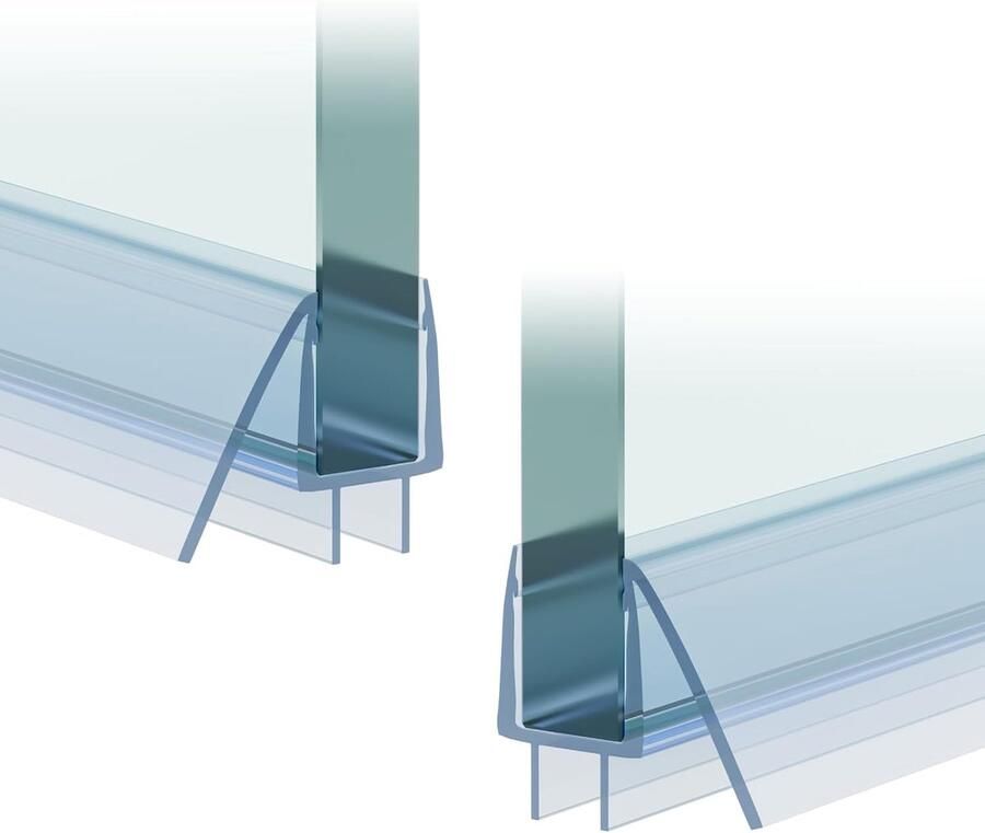 Set van 2 doucheafdichtingen reserveafdichting voor douchecabine waterafstotend afdichtingsprofielen douchedeur glasdikte 8-10 mm