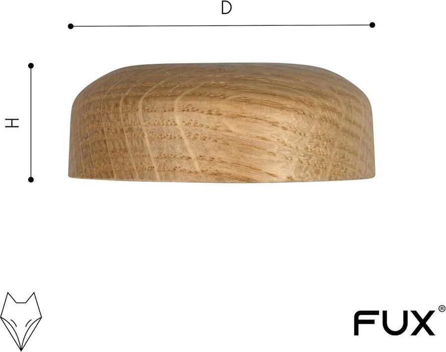 Set van 2 enkele houten rozetten voor verwarmingsbuizen 15 mm 22 mm Verbergt buisdoorvoeren nette afwerking bij de radiator montage zonder gereedschap Eik
