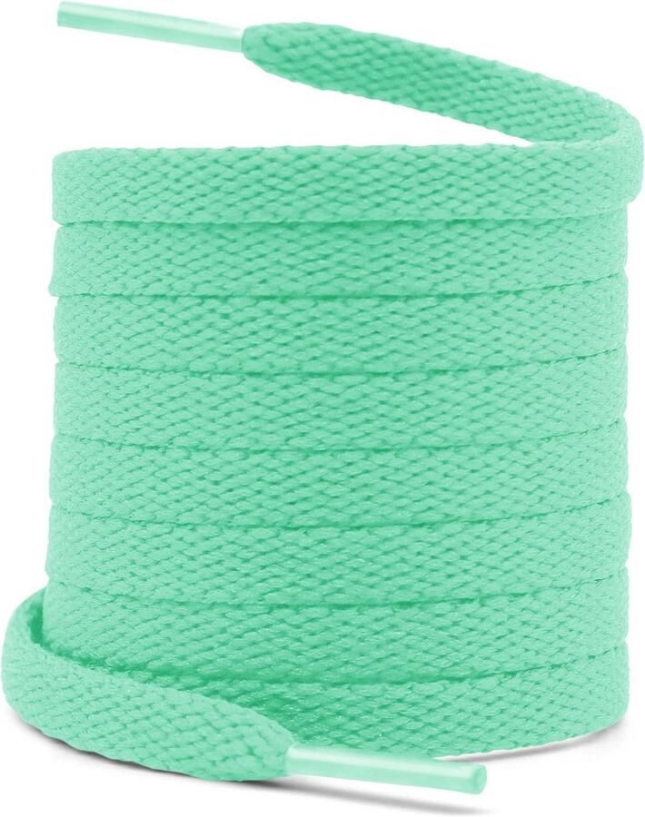 Set van 2 Paar Brede Platte Sportschoenveters in Kleuren voor Sneakers en Sporten