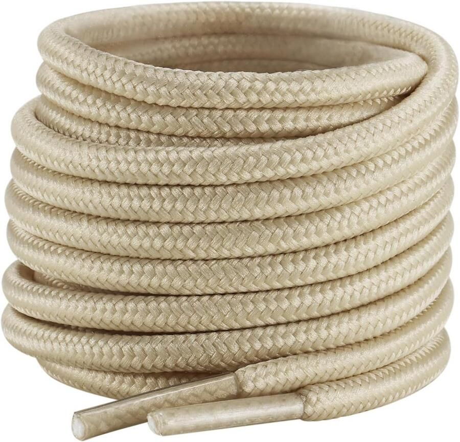 Set van 2 Ronde Duurzame Schoenveters voor Werklaarzen Wandelschoenen en Sportschoenen