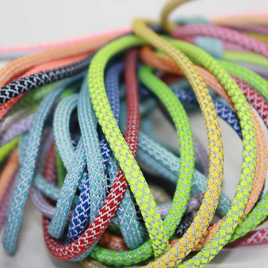 Set van 2 Ronde Reflecterende Schoenenveters voor Wandelschoenen en Werklaarzen