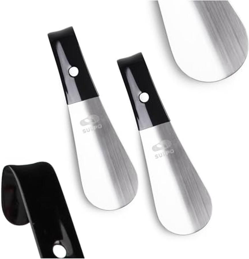 Set van 2 schoenlepels van roestvrij staal en aluminium Ideaal voor senioren zwangere en sen met mobiliteitsproble