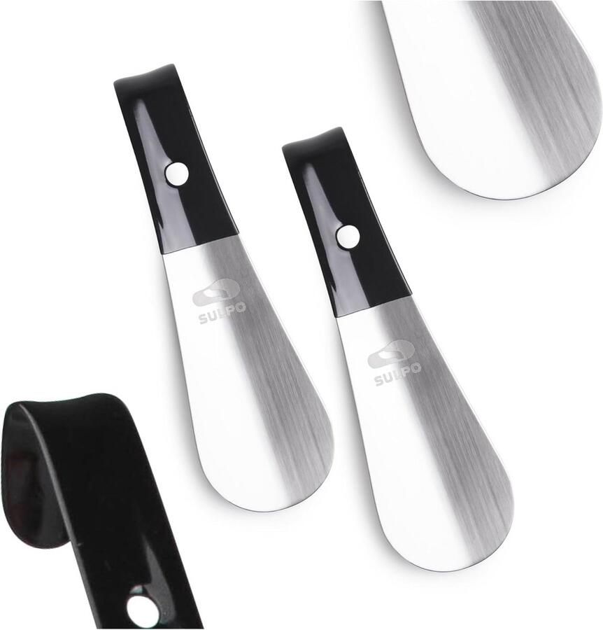Set van 2 schoenlepels van roestvrij staal en aluminium Ideaal voor senioren zwangere en sen met mobiliteitsproble