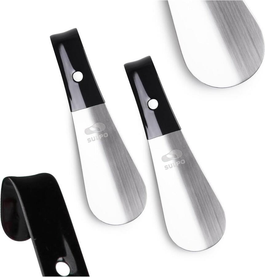 Set van 2 schoenlepels van roestvrij staal en aluminium Ideaal voor senioren zwangere en sen met mobiliteitsproble