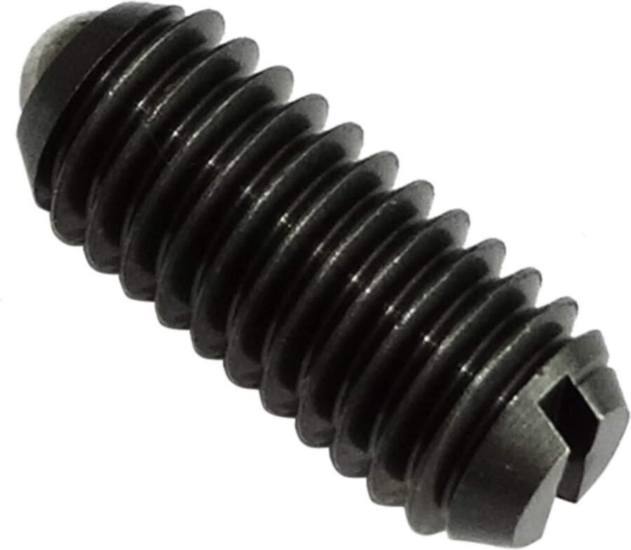 Set van 2 schroeven bouten balschaatsen veer schuiver met sleuf maat M6 lengte 14 mm van staal bruin