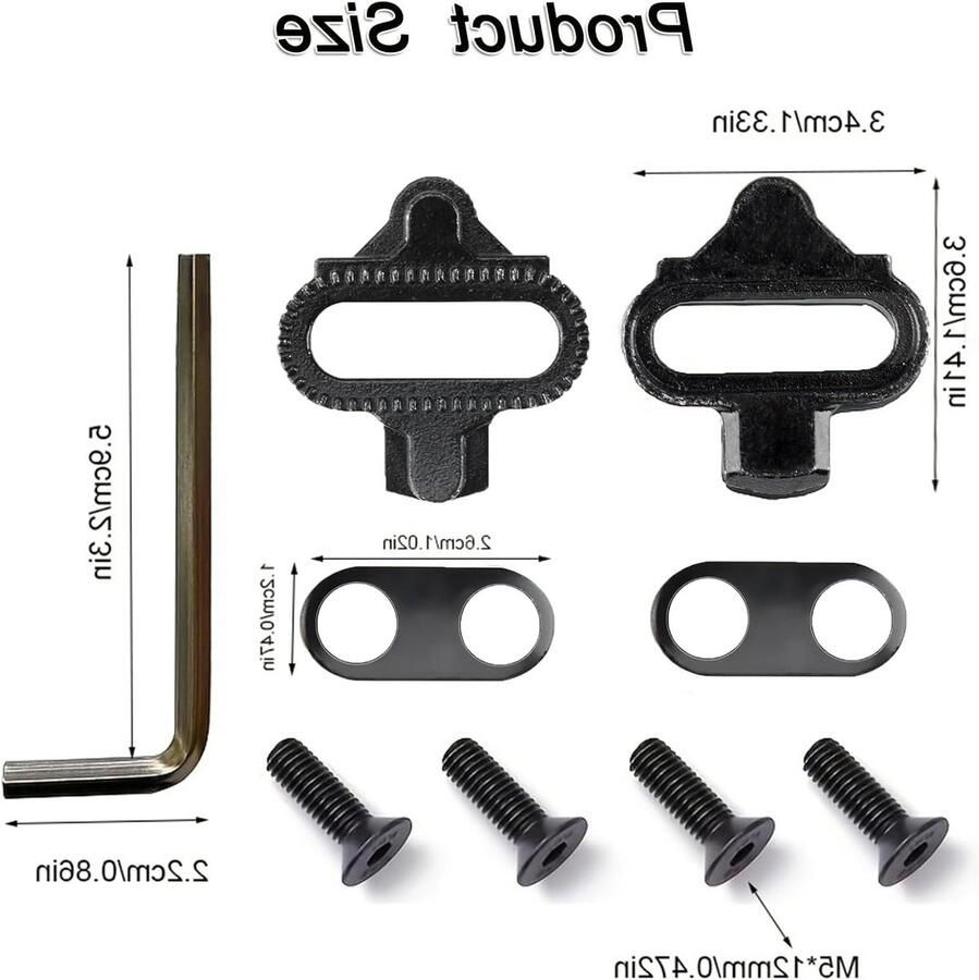 Set van 2 SPD Fietsschoenen Cleats voor Mountainbike en Indoor Cycling Fietsaccessoires Pedalen en Stoppers