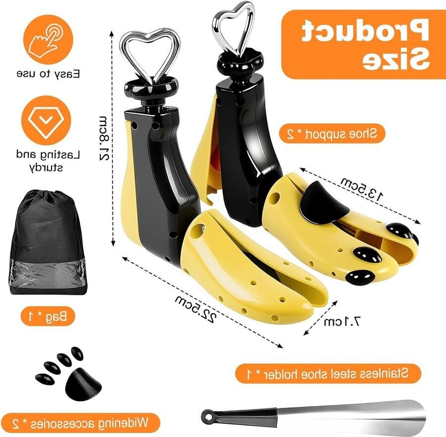 Set van 2 verstelbare schoenverbreeders voor en ideaal voor strakke schoenen laarzen en wandelschoenen effectief voor het vergroten van de pasvorm en comfort